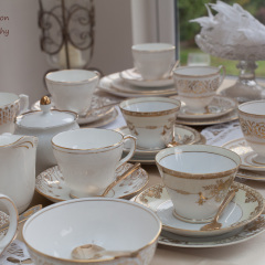 Vintage cups, saucers and side plates